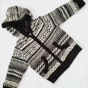 Old Navy 2T cotton lined wool hooded zip up sweater